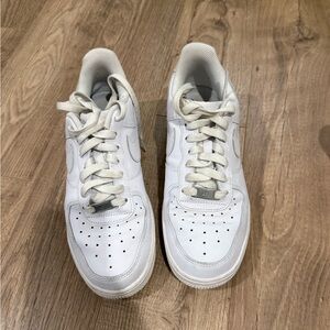 Nike Women's Air Force Ones White Leather Sneakers